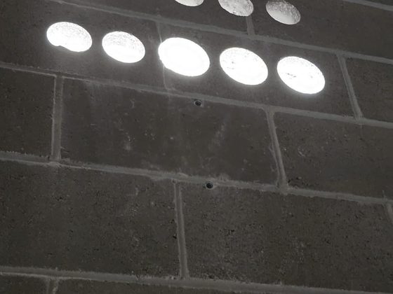 Réseau de percements carottés